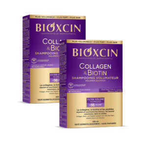 Bioxcin Collagen&Biotin Szampon wzmacniająco - odbudowujący, dodający objętości 2x300 ml
