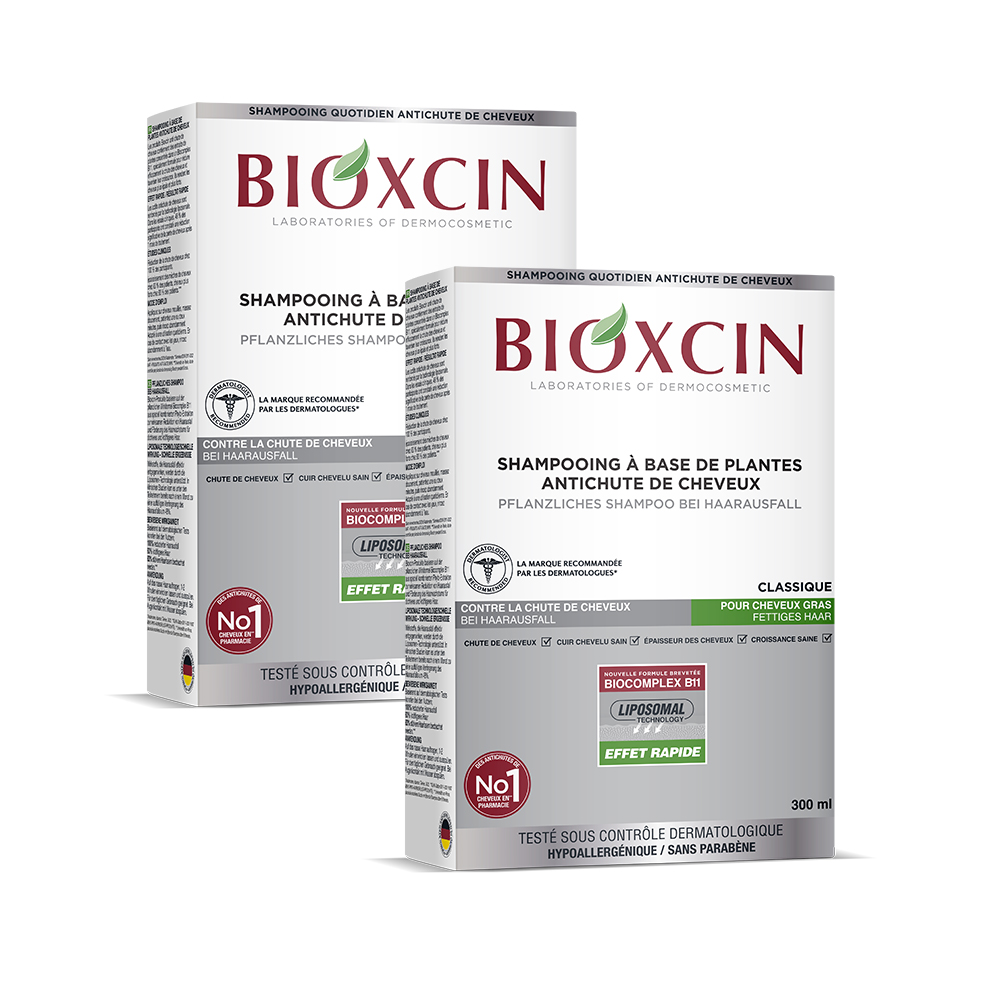 Bioxcin Classic Ziołowy szampon do włosów przetłuszczających się, osłabionych, z tendencją do wypadania 2x300 ml