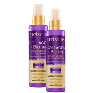Bioxcin Odżywka do Włosów z Kolagenem i Biotyną w Płynie - Zwiększenie Objętości 2 x 150 ml