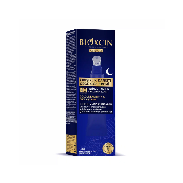 Bioxcin Age Reverse – Krem przeciwzmarszkowy pod oczy na noc 15 ml