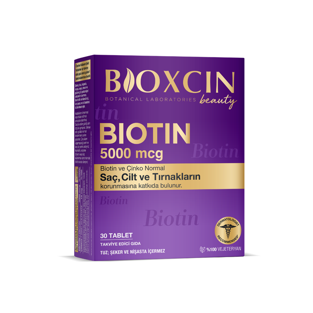 BIOXCIN BEAUTY BIOTIN 5000 mcg - Suplement diety z biotyną 30 tabl.